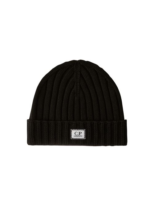 BERRETTO CON LOGO IN LANA MERINO EXTRAFINE C.P. COMPANY | RFCMAC738A 005509A999